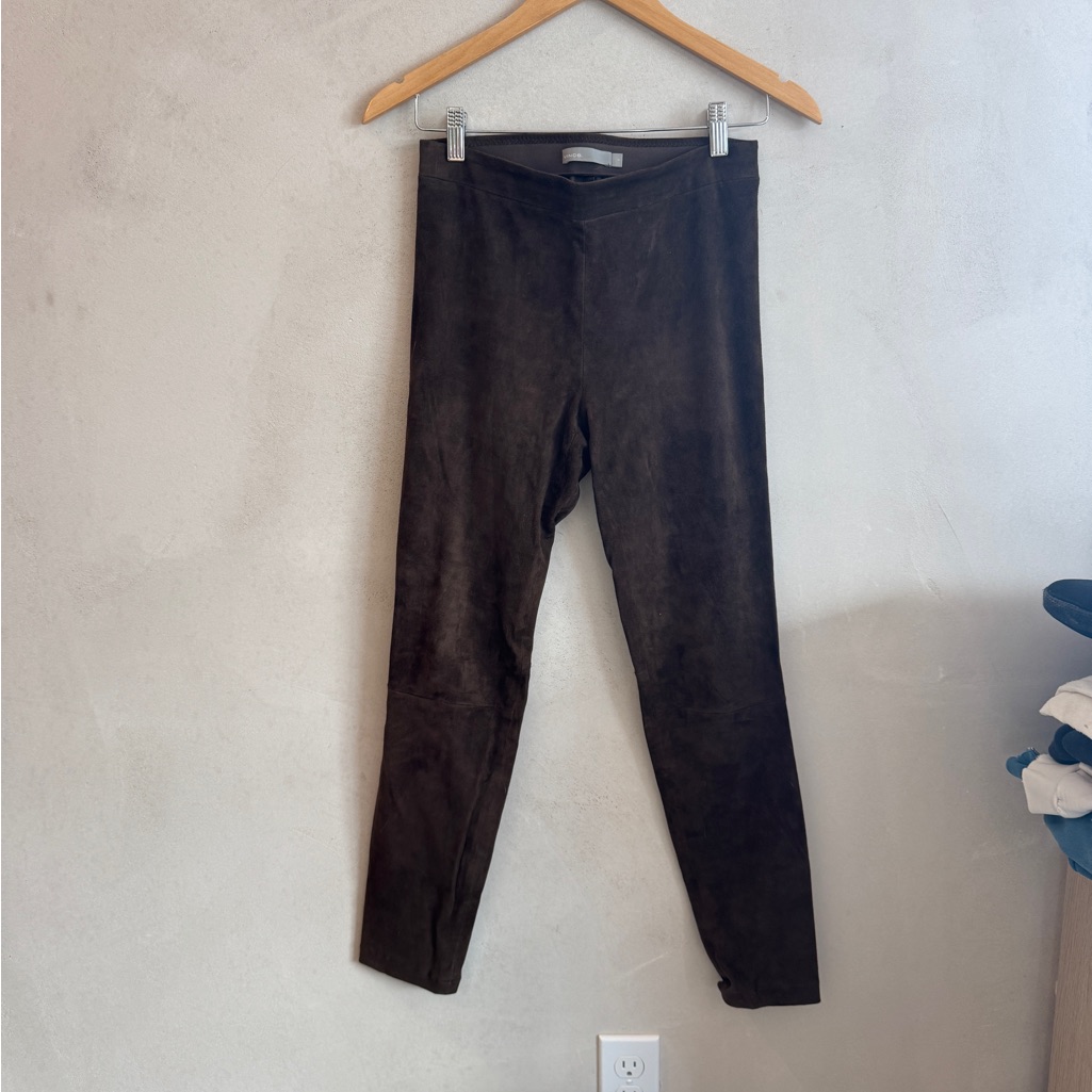 Vince Lamb Leather Suede Leggings - Size S